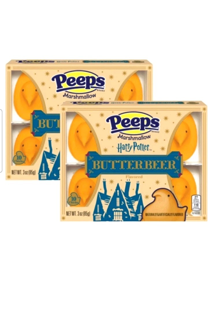 2 Boxes of PEEPS x Harry Potter Butterbeer Chicks Fun Easter Candy – 20 Peeps