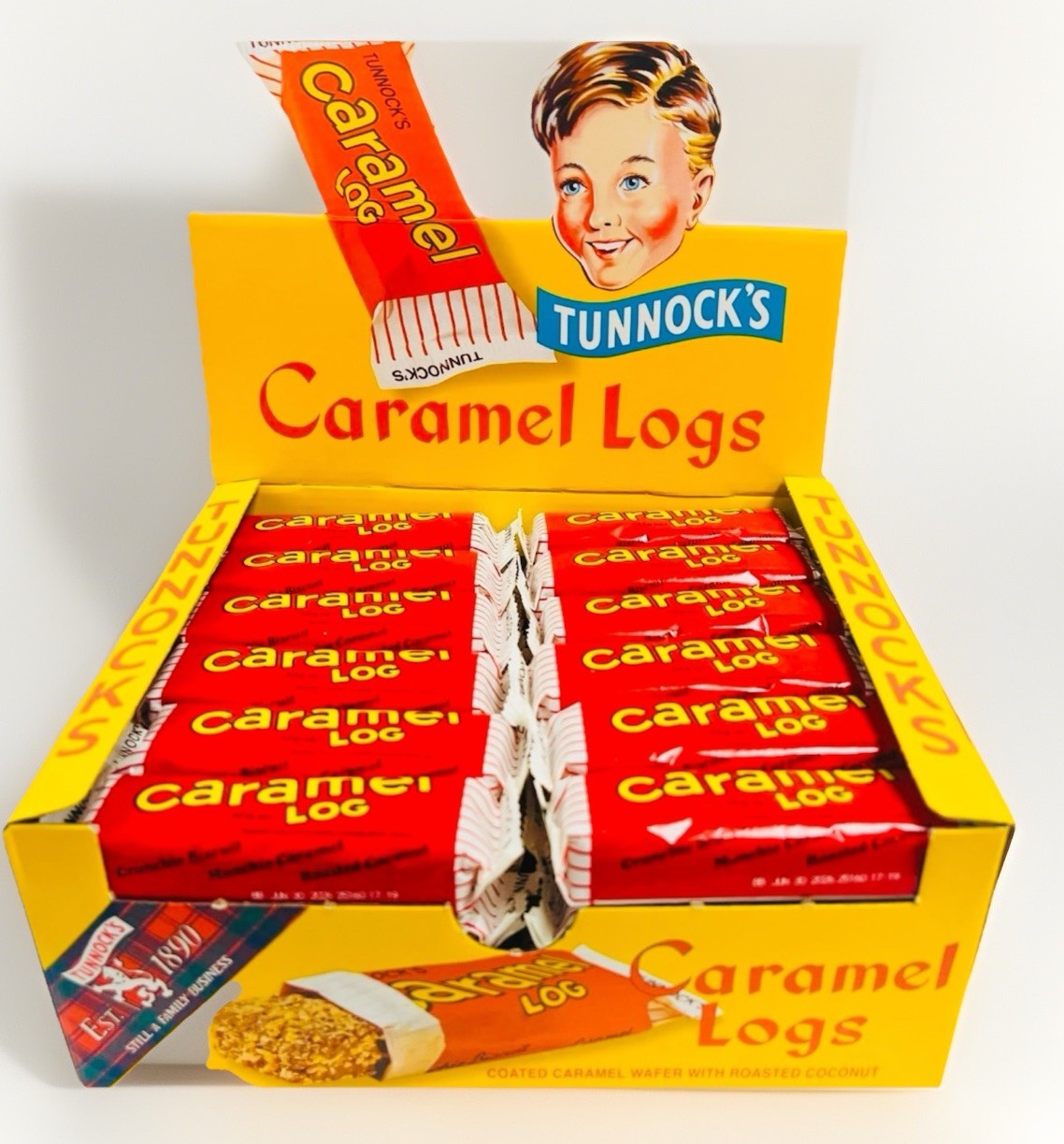 Tunnocks Caramel Log Wafer Chocolate Bars 48 count original