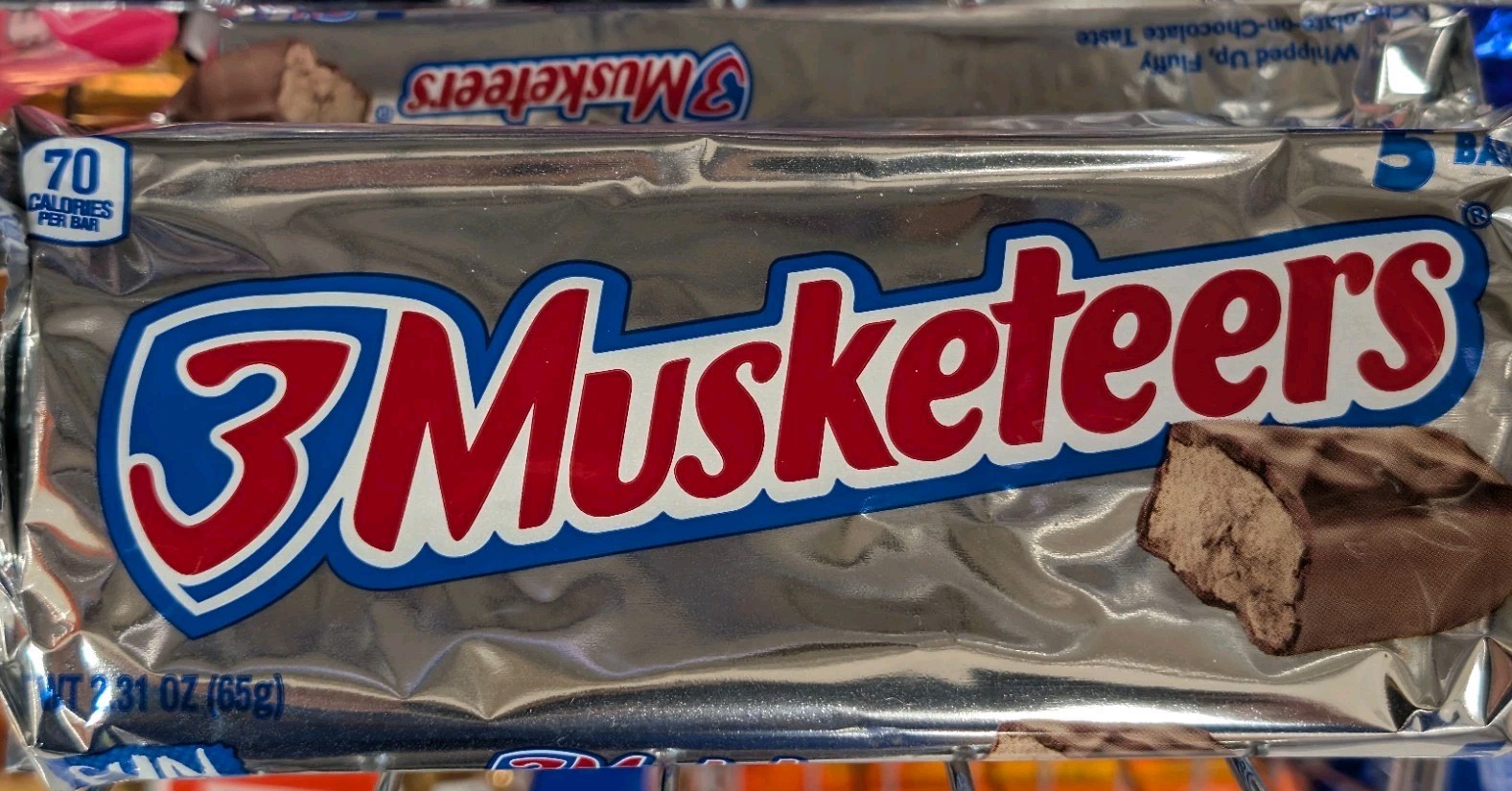 3 Musketeers Milk Chocolate Candy Bar Multi-Pack 5 Candy Bars 3 Musketeer 2.3 Oz