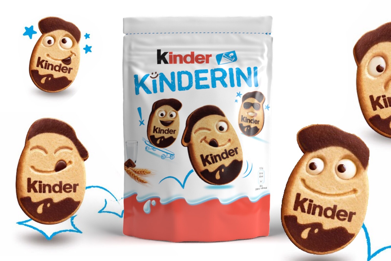 Ferrero KINDER Kinderini Cocoa Biscuits 250g -Made in Italy- FREE SHIPPING