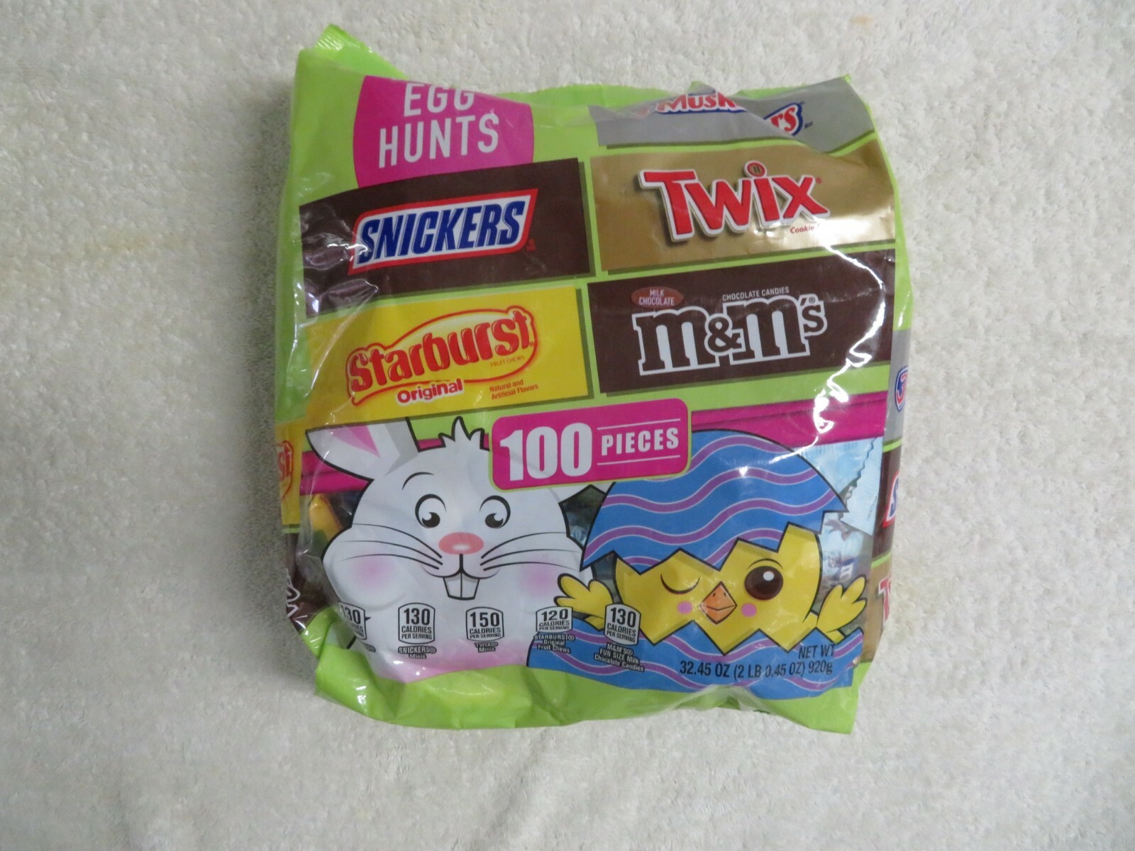 Mars Egg Hunts 100 Piece Variety Packs Snickers Twix M&Ms Starburst 32.45 Oz @