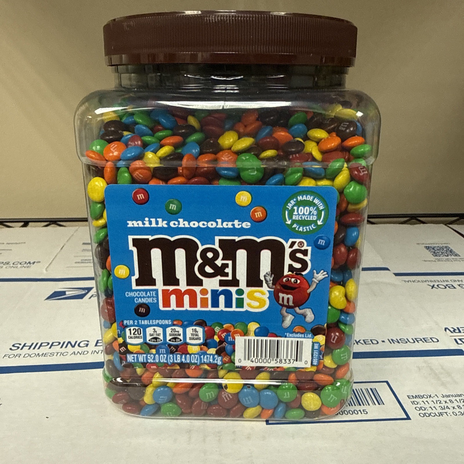 New M&M Minis – Bulk Milk Chocolate Candy, Variety Packs (Bucket) 52 oz Snack