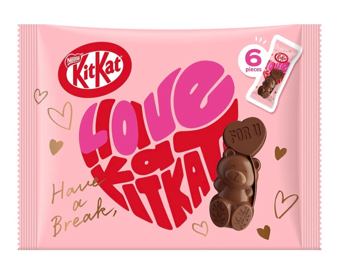Nestle Japan KitKat Heartful Bear Share Bag (6 or 12 count) [Directly from Japan