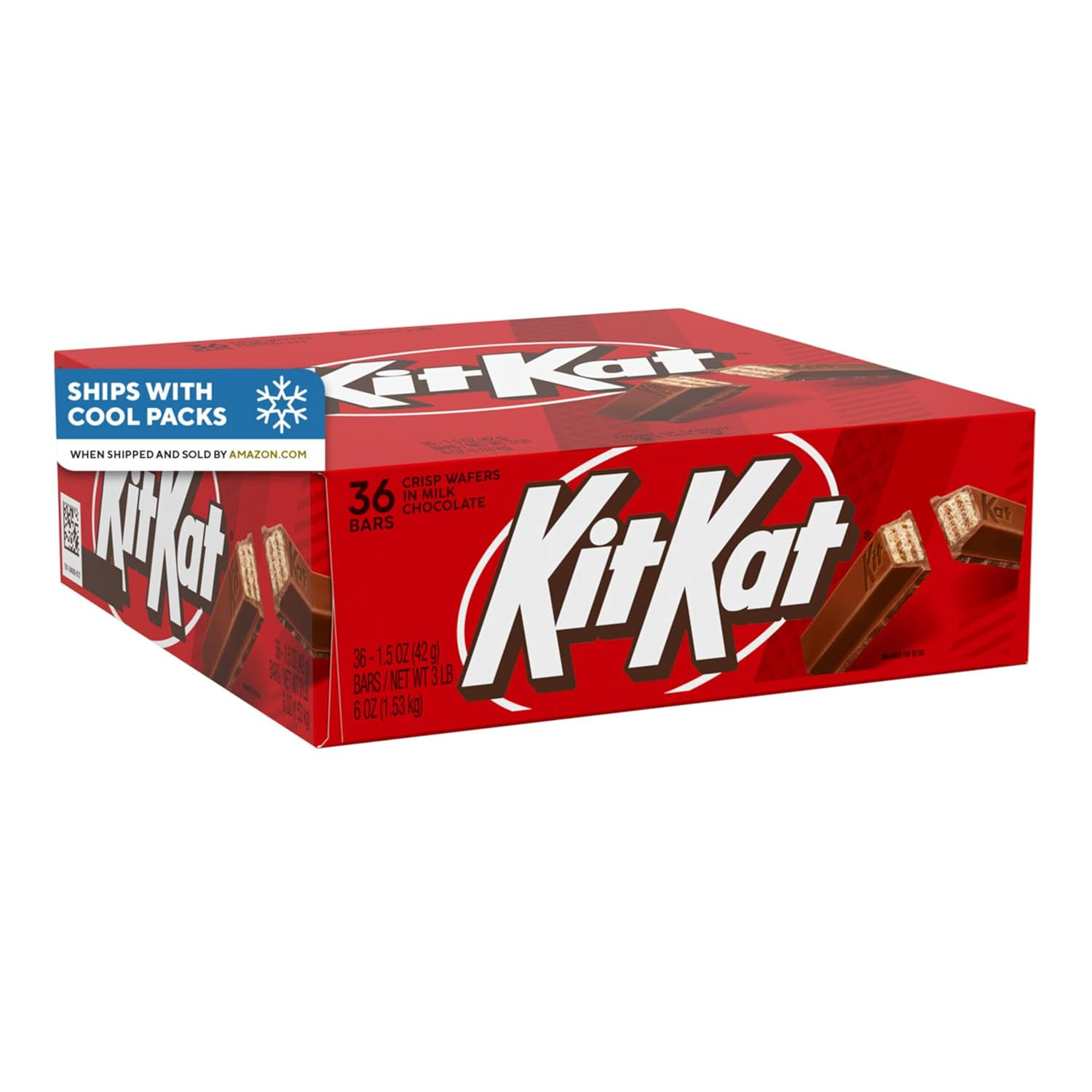 Milk Chocolate Wafer Candy Bars, Halloween Candy, 1.5 Oz (36 Count)