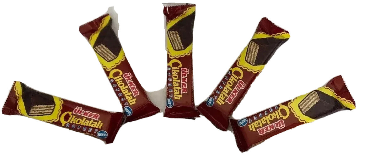 ULKER Chocolate Wafer Cikolatali Gofret Net 35 Gr * 5 pieces.