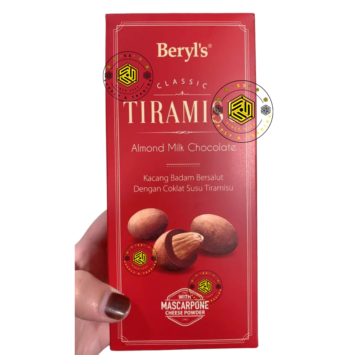 Beryl’s Classic Tiramisu Almond Milk Chocolate 180g