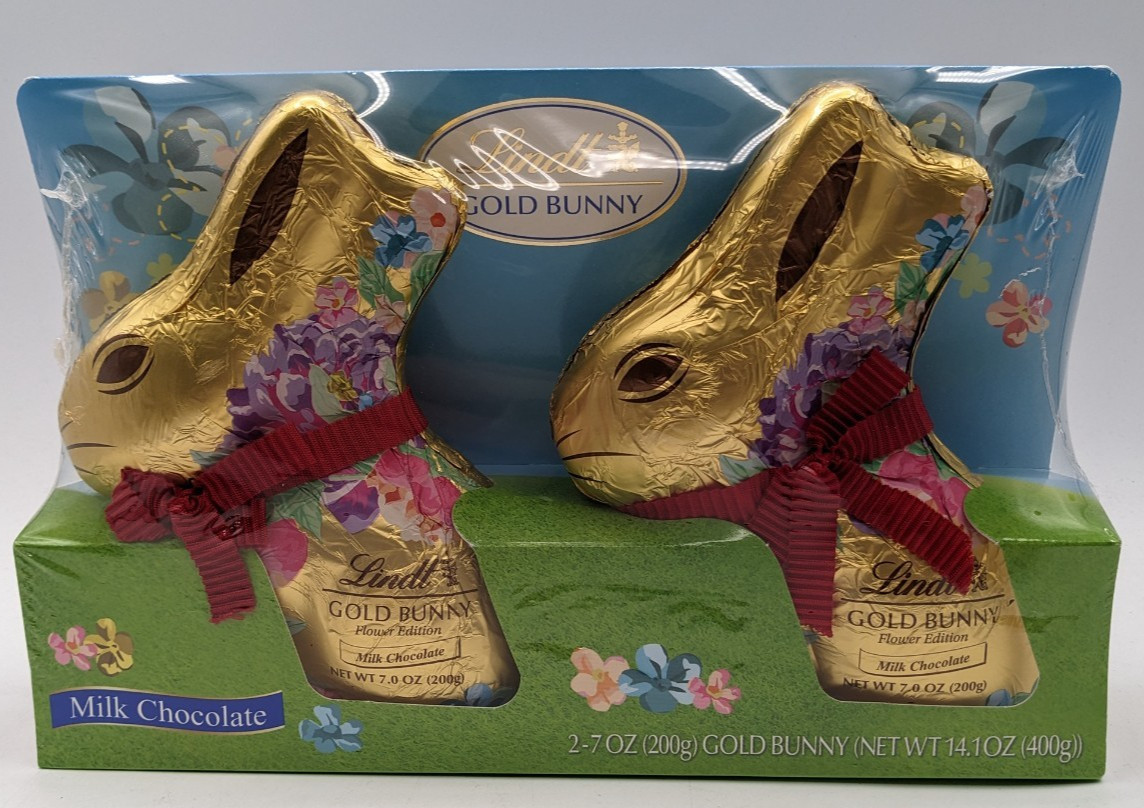 Lindt Easter Gold Bunny Duo Milk Chocolate Candy, 2 X 7 oz.