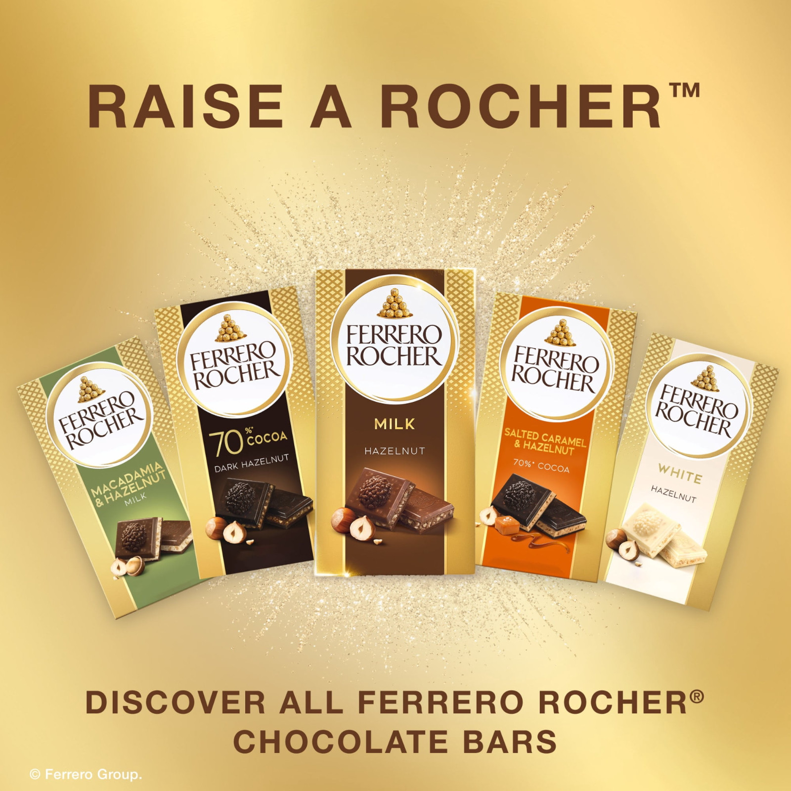 2 Pack Ferrero Rocher Milk Chocolate Bar Hazelnut Filling 3.1oz Each