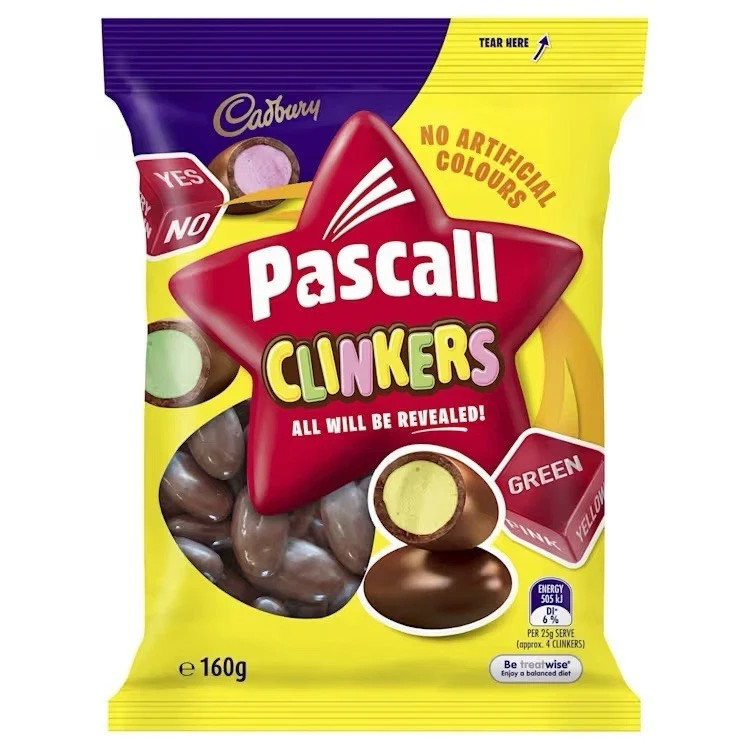 Cadbury Pascall Chocolate Clinkers Bites Candy Bag 160g TikTok Viral
