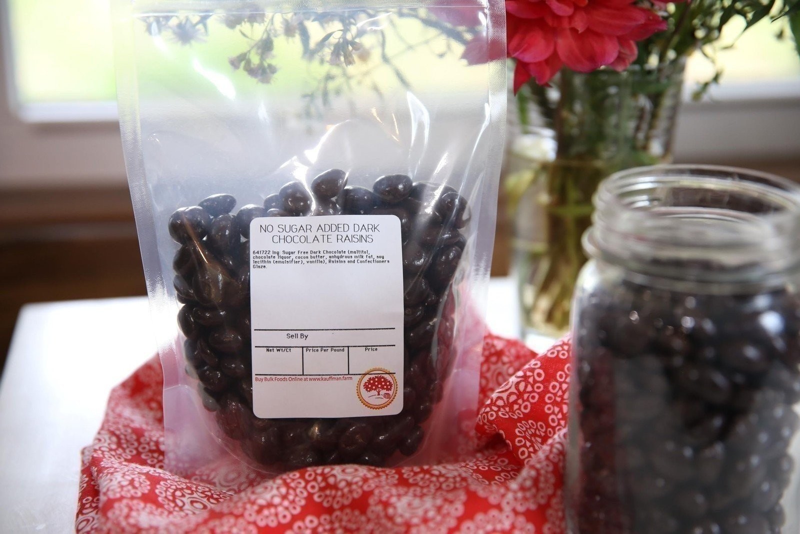 Kauffman Orchards Dark Chocolate Covered Raisins, No Sugar Added
