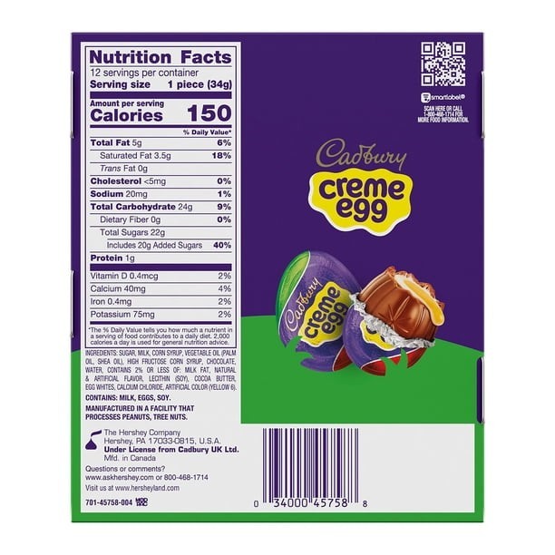 Cadbury CREME EGG 3-Pack 4-1.2 OZ (12) Milk Chocolate & Fondant Easter Candy!🐇