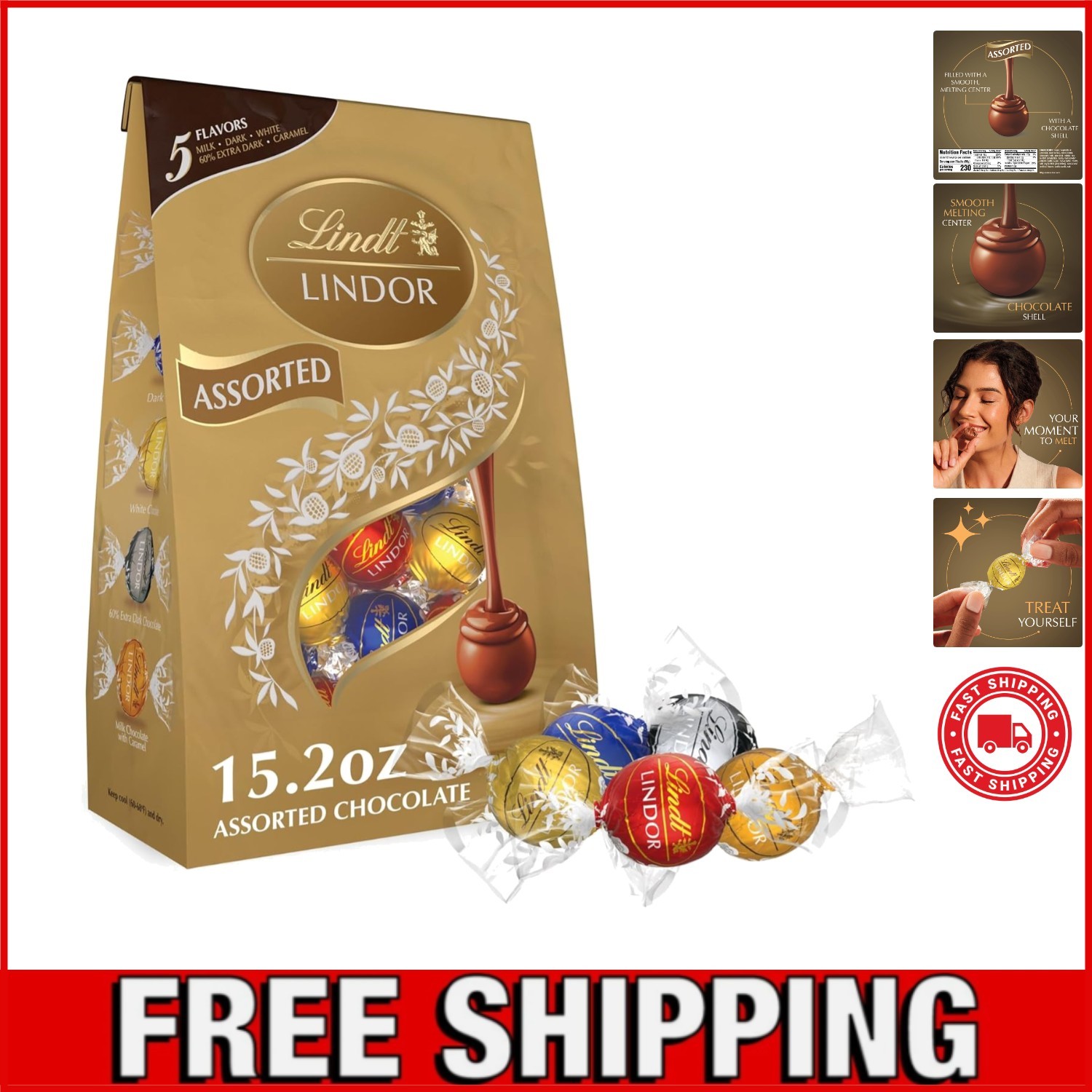 Elevate Treats with 15.2 oz Assorted Chocolate Truffles – Crafted with Love