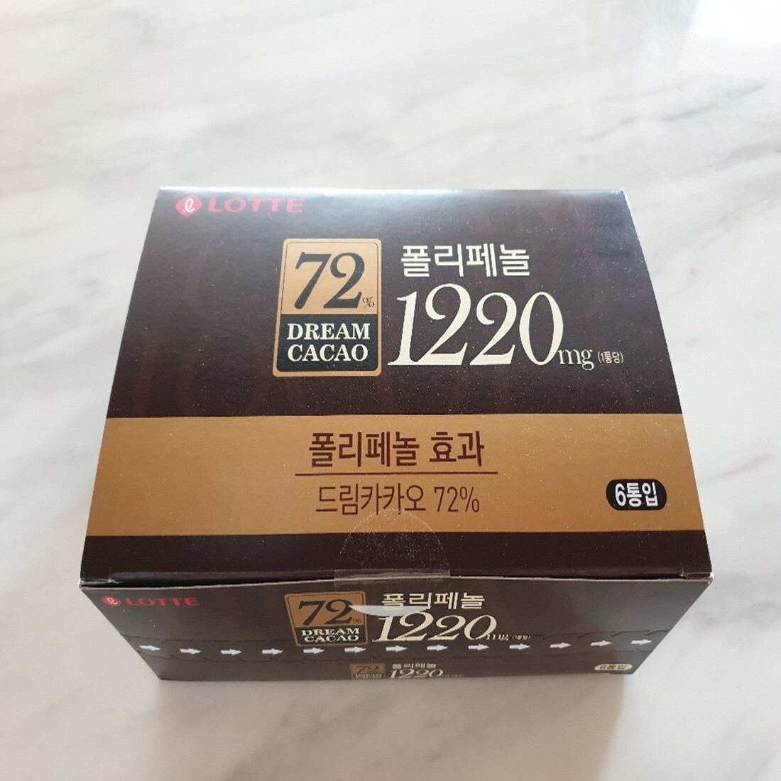LOTTE Dream Cacao 72% Chocolate Balls Korean Snack High in Polyphenols 86g 6PCS