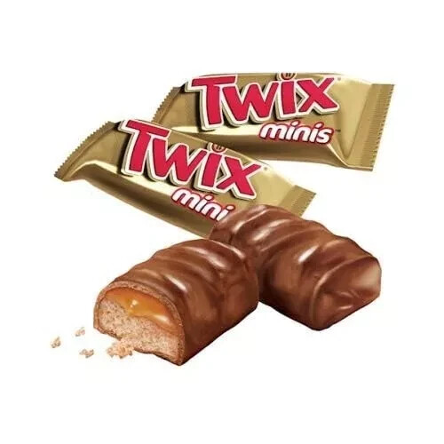 TWIX Cookie & Caramel Minis Chocolate, Bulk & Delicious Candy Bars (2 Pounds)