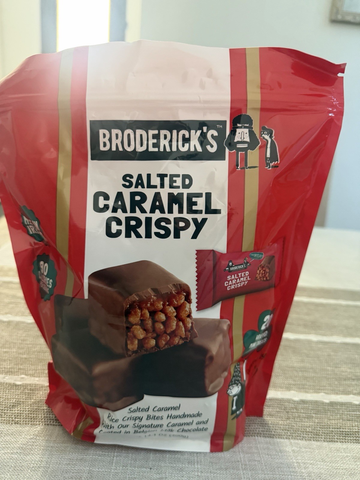 1 Pack Of Broderick’s Salted Caramel Crispy 14.1oz