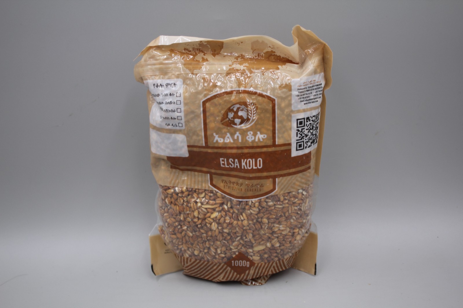 Yummy Ethiopian Cereals – Elsa Kolo (ኤልሳ ቆሎ) – 1000G NEW Sealed Grains