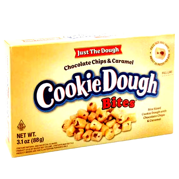 COOKIE DOUGH BITES CHOCOLATE CHIPS & CARAMEL 6 PACK MOVIE THEATER SIZE