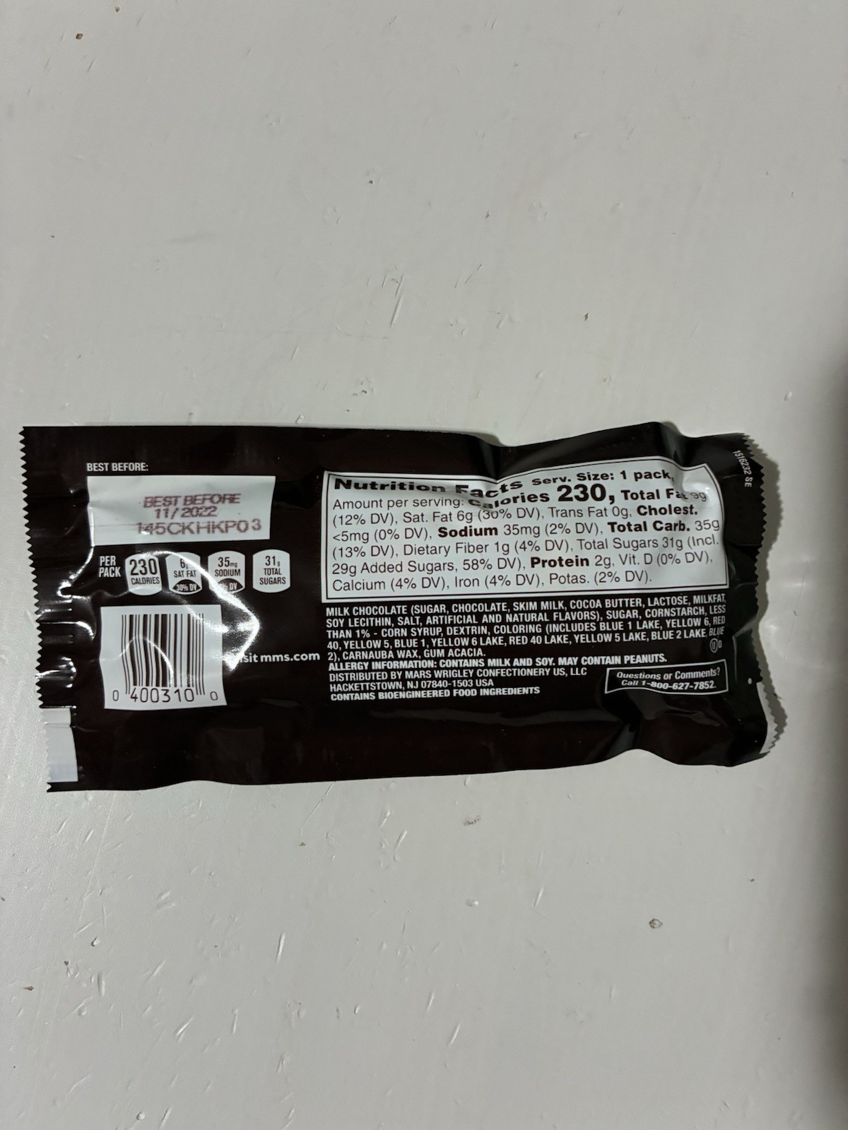 M&M’s Milk Chocolate Collector Bag David Bowie Aladdin Sane Sealed Expired