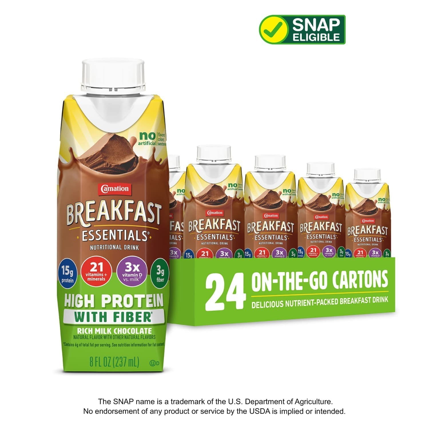 High Protein W/ Fiber Ready-to-Drink 8 FL OZ Carton Rich Milk Chocolate 8 Fl Oz