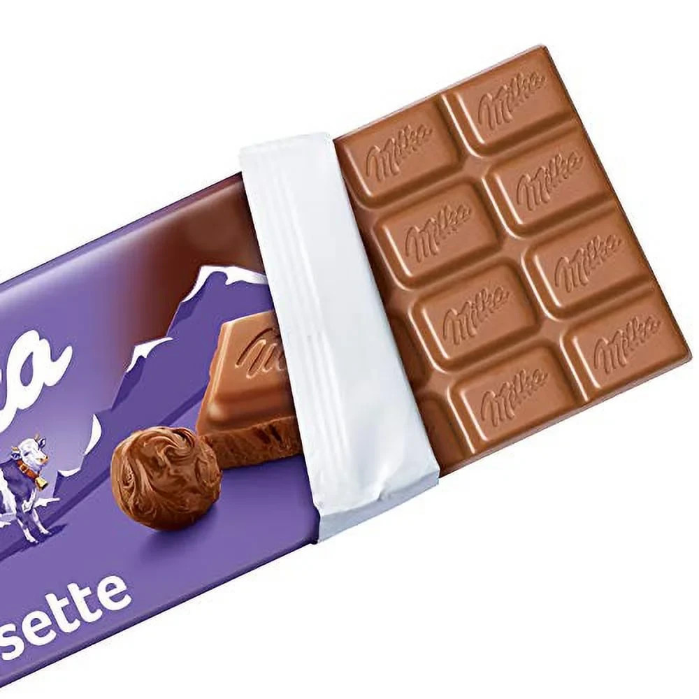 Milka Nosiette Milk Chocolate Bar 3.14 Oz / 90 gr (Pack of 25)