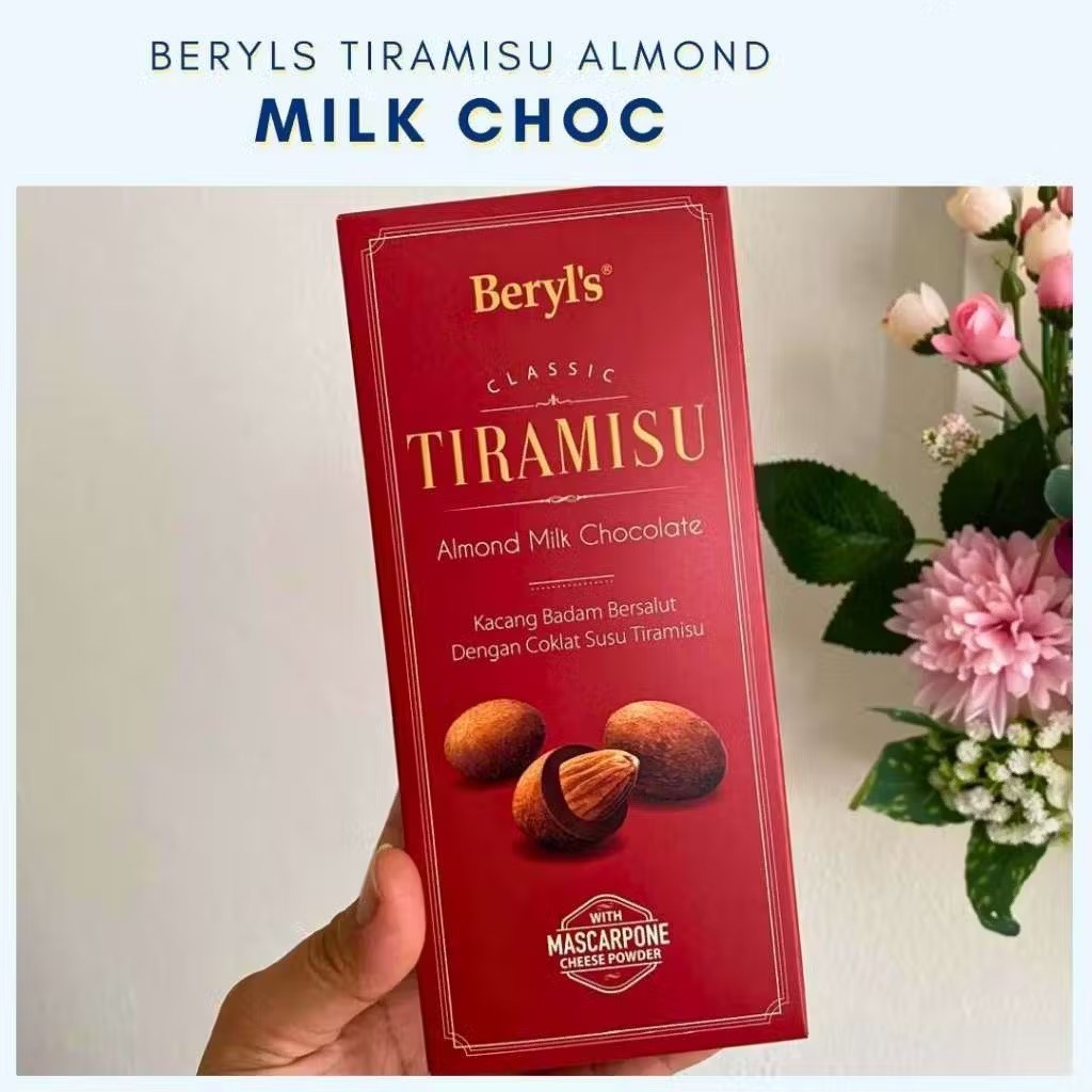 30 PCS Beryl’s Tiramisu Chocolate Almond Milk Beryls 180g