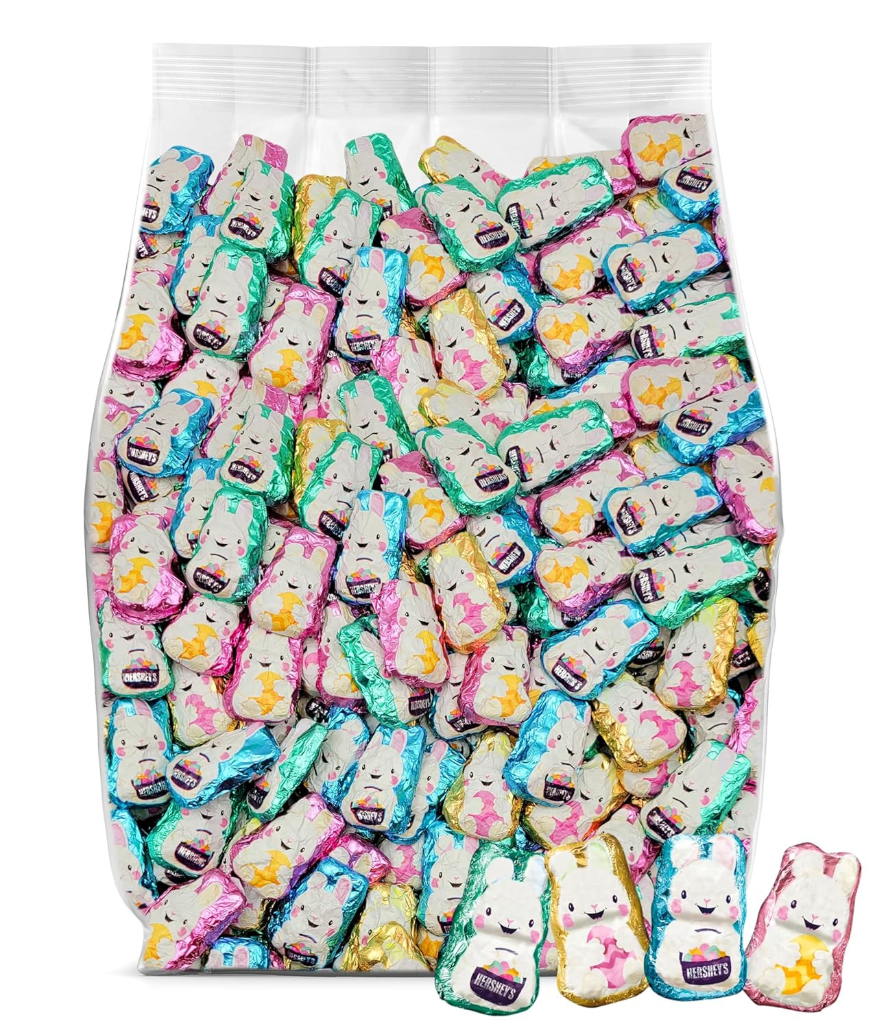 Hershey Easter Bunny Candy Bulk – 95 Mini Milk Chocolate Easter Bunnies Individu