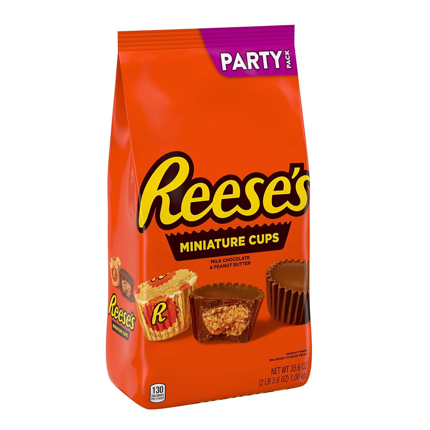 Miniatures Milk Chocolate Peanut Butter Cups, Candy Party Pack, 35.6 Oz