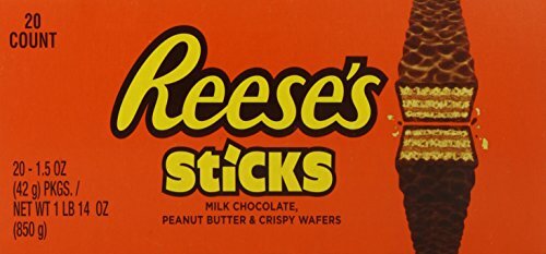 REESE’S Peanut Butter Candy Sticks, 1.5 Ounce (Pack of 20)