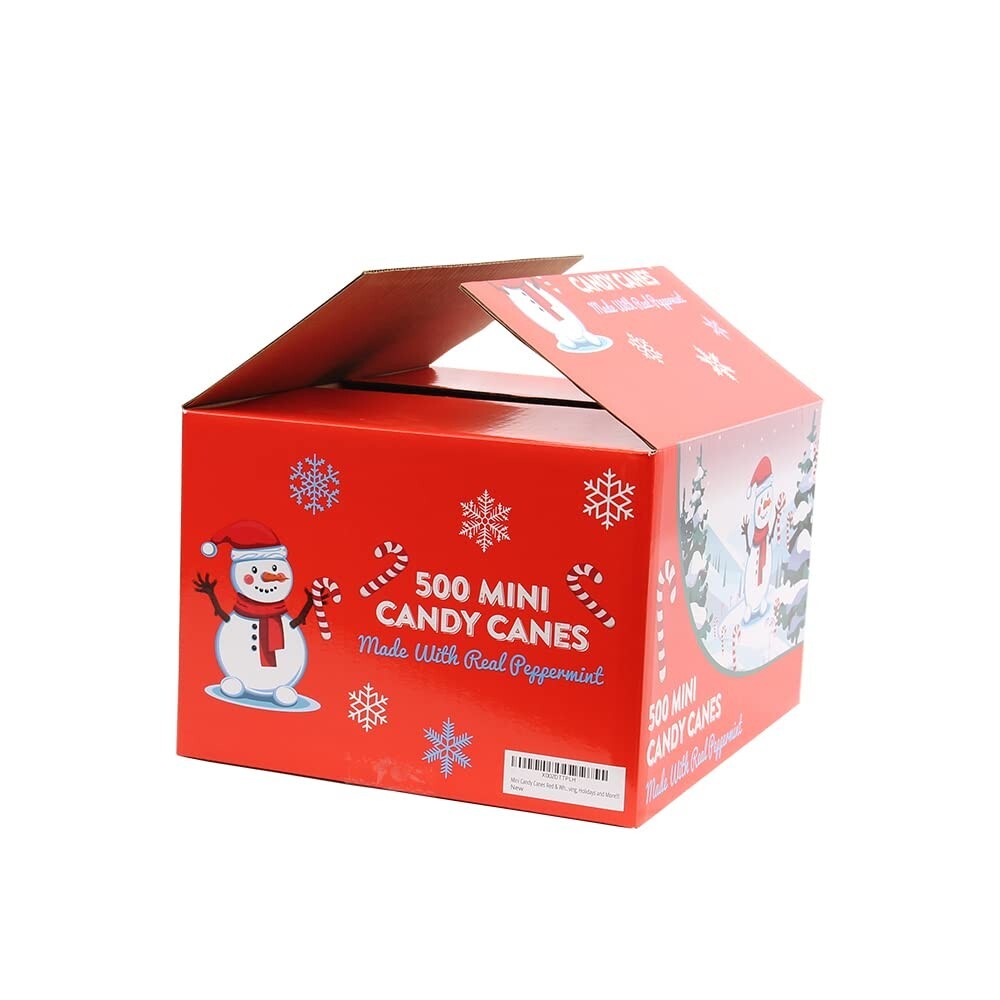 Mini Candy Canes with Real Peppermint, Red & White, 500 Count Pack of 1