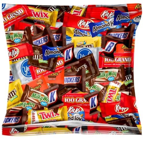 Bulk Chocolate Candy Mix – Individually Wrapped Fun Size Chocolate Bars & Treats