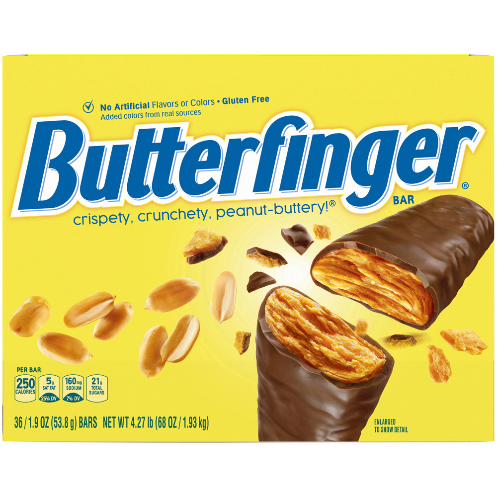 Butterfinger Candy Bar, 1.9 Oz, 36-Count Full Size Bars