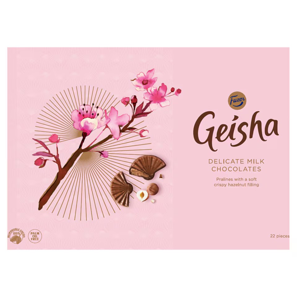 6 FAZER GEISHA Delicate Milk Chocolate Candy Boxes 185g 6.5oz