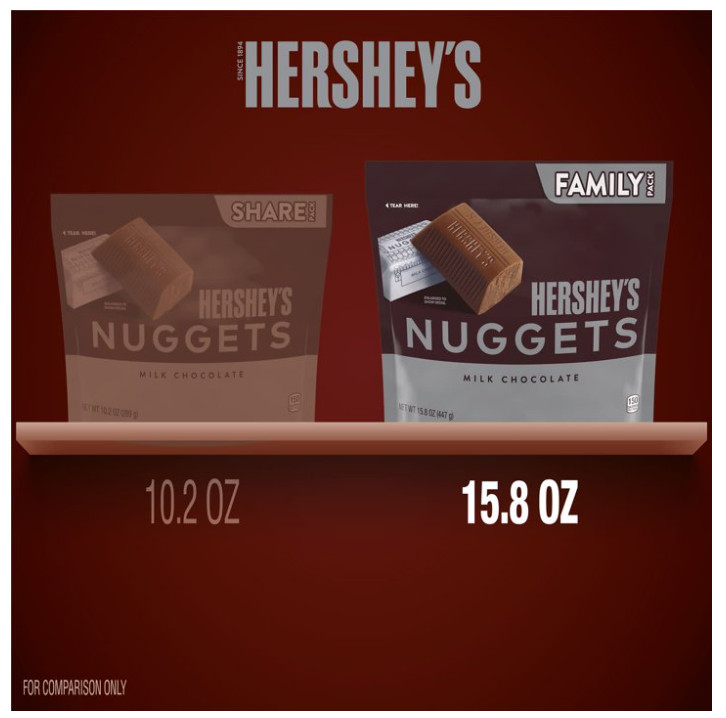 Hershey’s Nuggets Milk Chocolate Candy Family Pack Bulk Bag 15.8 oz