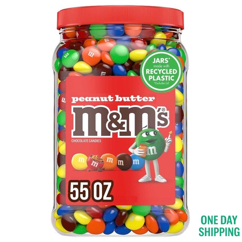M&M’S Peanut Butter Milk Chocolate Candy 55oz Large Bulk Party Pack