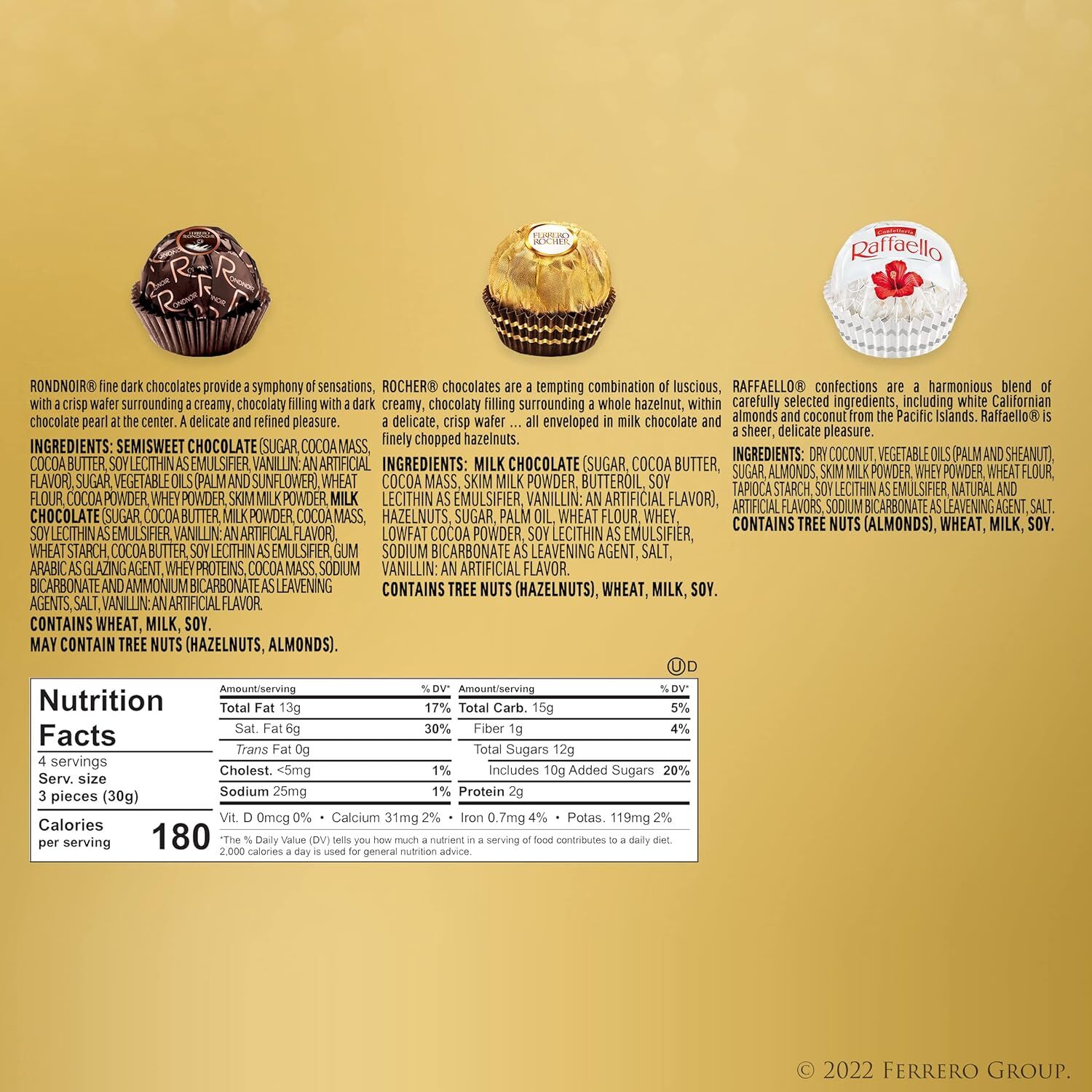 Collection, 12 Count, Premium Gourmet Assorted Hazelnut Milk Chocolate, Dark Cho