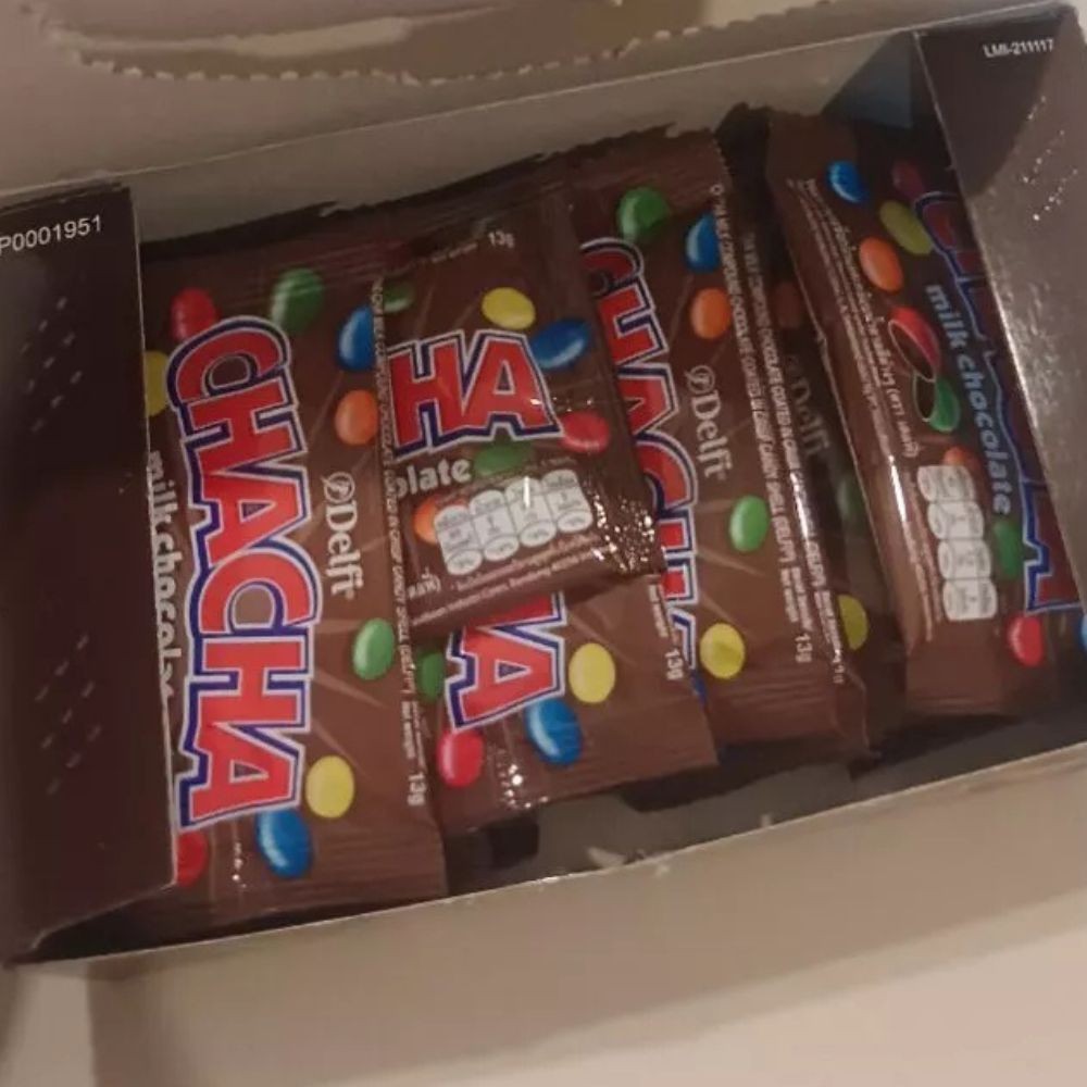 ChaCha Milk Chocolate Snack Delfi Colorful Candy Shell Sweet Treats 12 Pcs