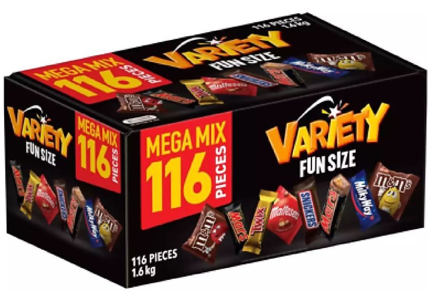 NEW Mars Variety Jumbo Pack 116 Pieces Assorted Fun Size 1.6kg Chocolate Box Set