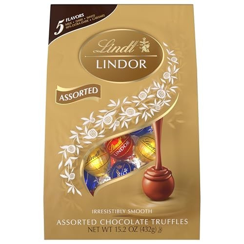 Assorted Chocolate Truffles – Smooth Melting Center, 15.2 oz Bag, Gourmet Treats