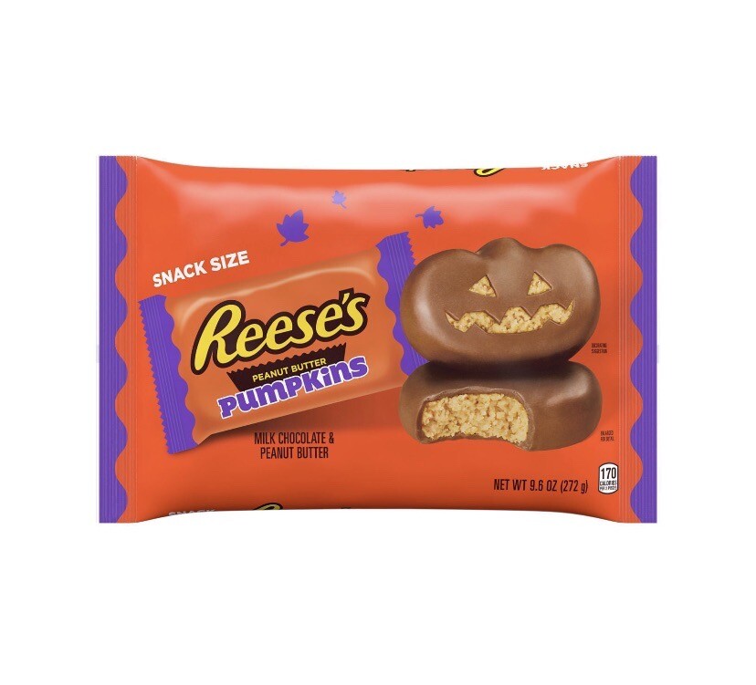 REESE’S Milk Chocolate Peanut Butter Snack Size Halloween Candy Bag 9.6 oz 3 bag