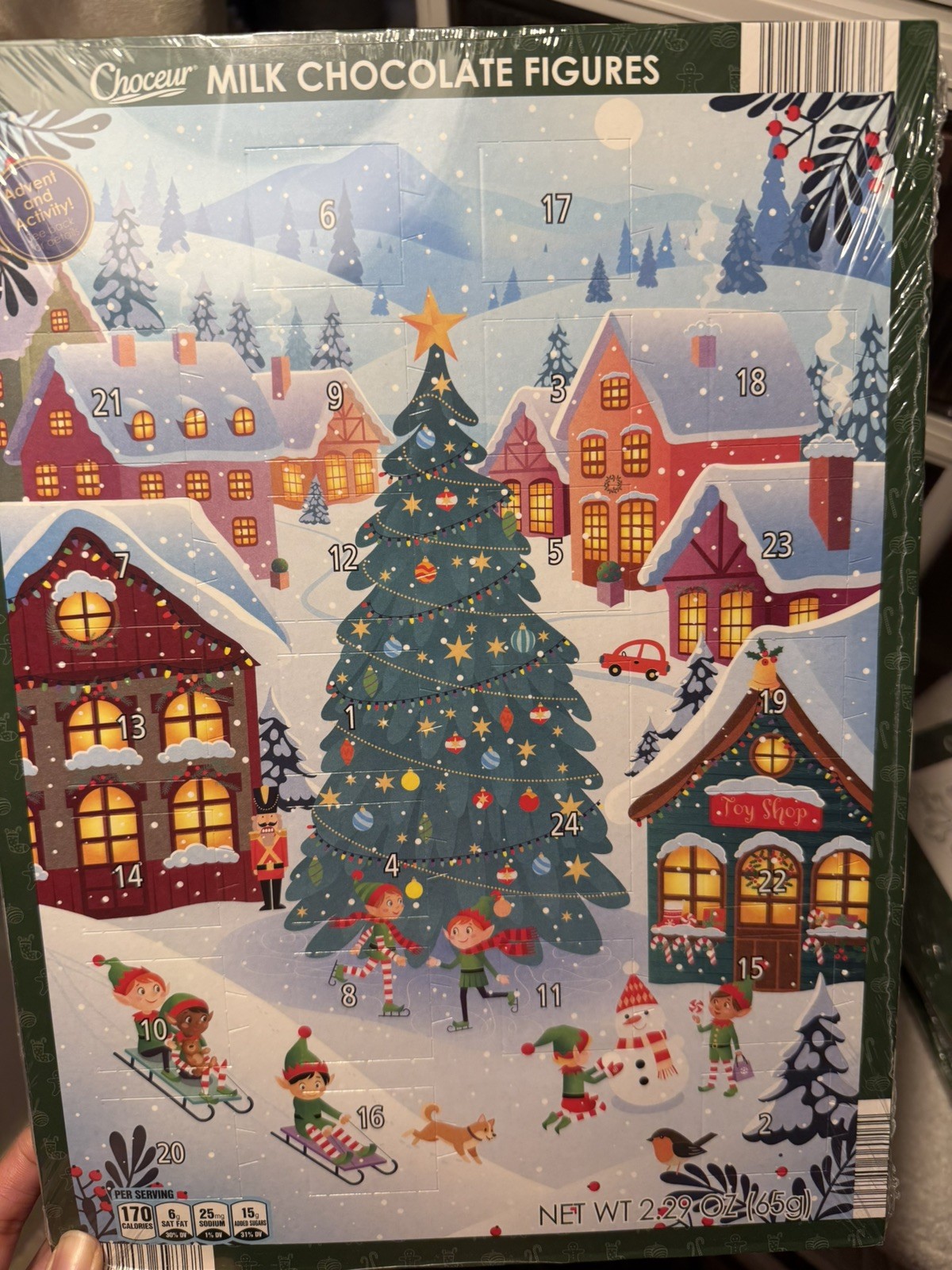 Choceur Advent Calendar 24 Milk Chocolate Figures 2.65oz 75g (4 Boxes)