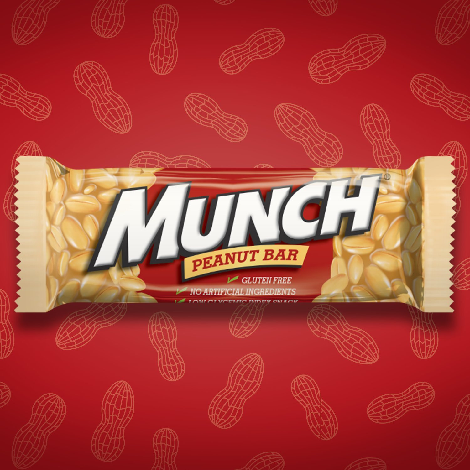 MUNCH Peanut Bar Singles Size 1.42-Ounce Bar (36 Count) Limited Edition