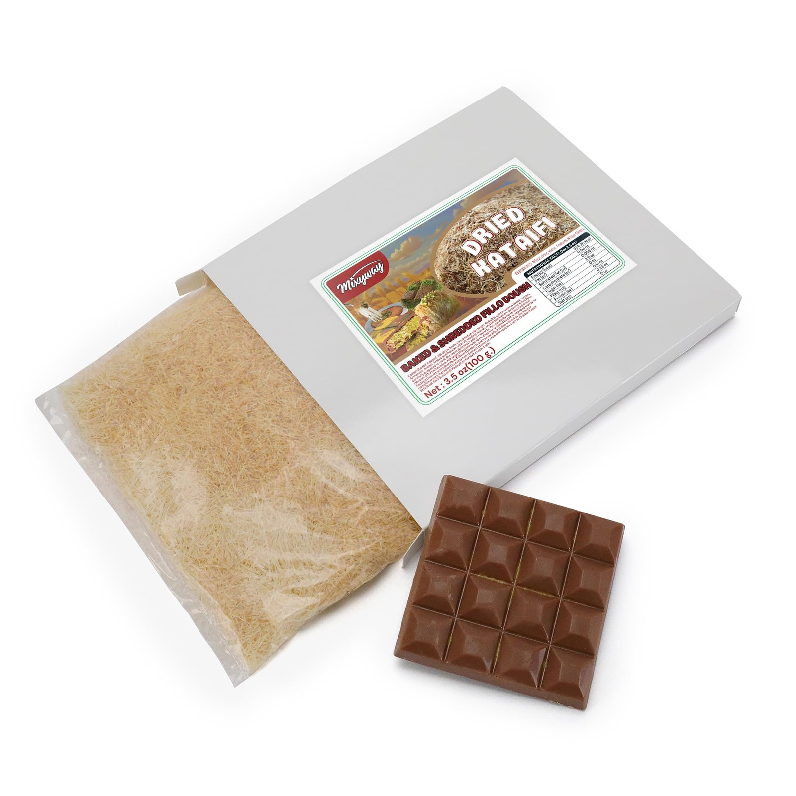 Toasted Kataifi Pastry -Baked & Roasted Shredded Fillo Dough 3.5 Oz