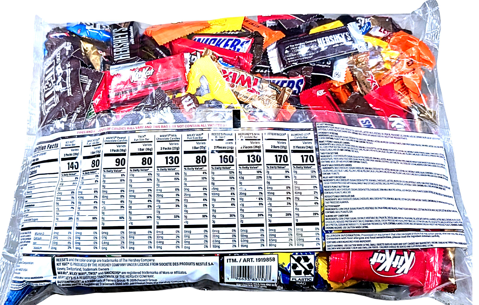 Kirkland Signature Favorites Candy Variety 90 Oz EXP 07/2026