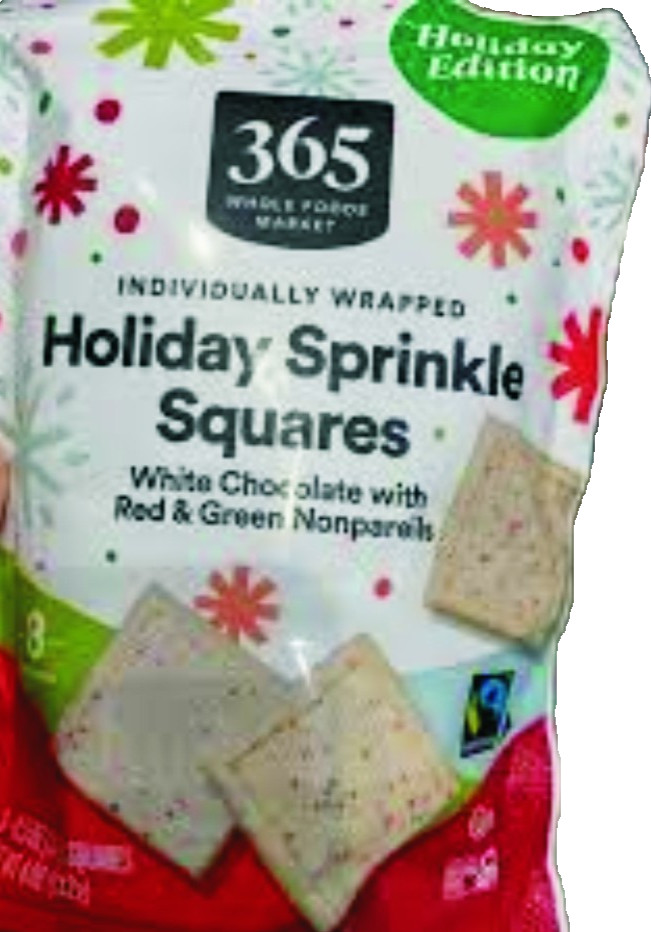 Whole Food Market Holiday Sprinkle Chocolate Squares Bag 4 oz