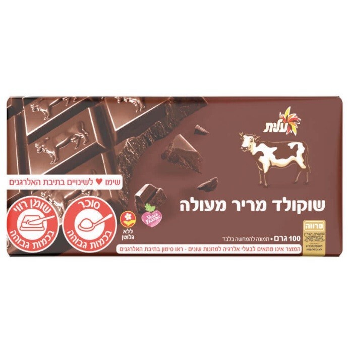 6x Elite Bittersweet Chocolate Bar, 100 Grams, From Israel, Kosher Certified