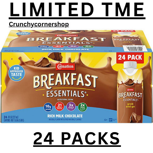 Carnation Breakfast Essentials Ready To Drink, Rich Milk Chocolate 8 oz 24-PACK