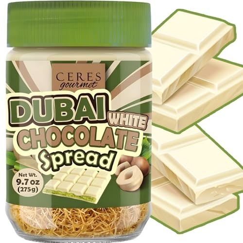 Gourmet Pistachio Spreadable White Chocolate with Roasted Phyllo – 9.7 oz