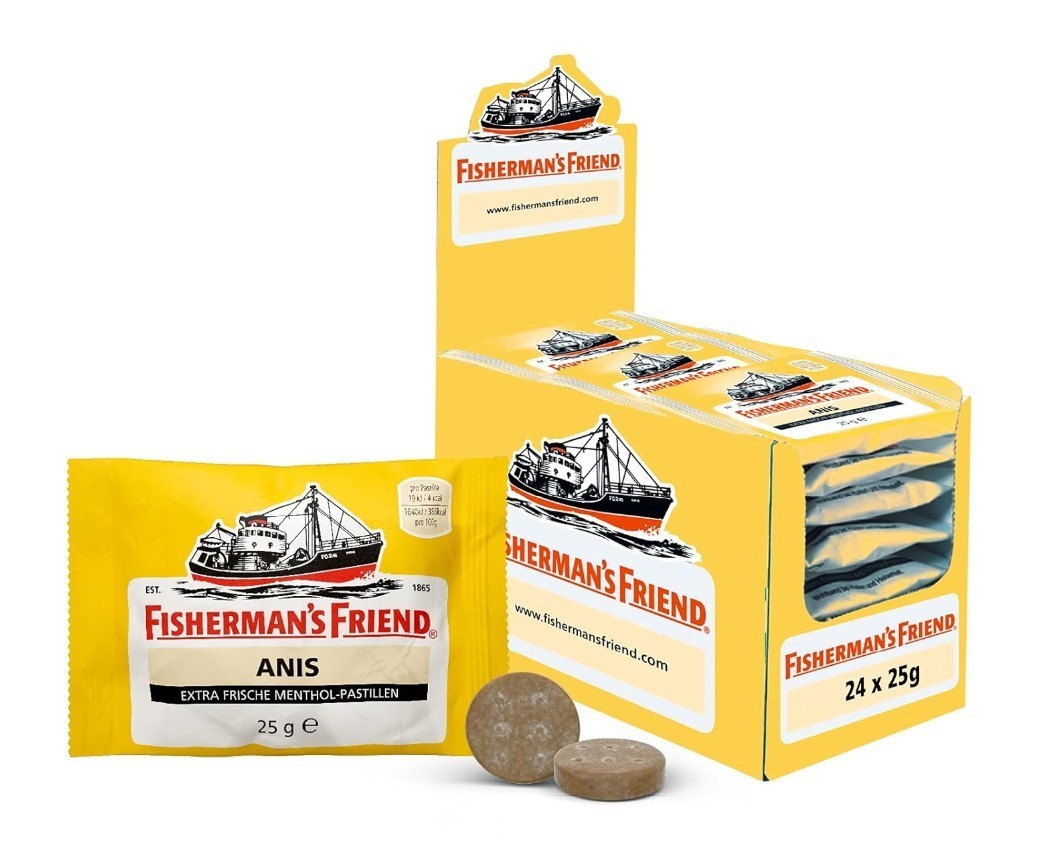 24x Fishermen’s Friend Anis Anise 25g Menthol Sugar Vegan – Ships from Germany!