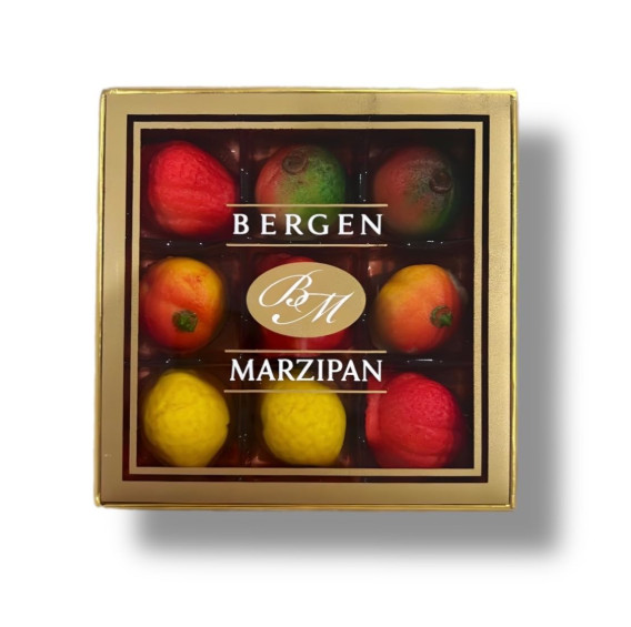 Assorted Marzipan Fruit – (4 oz) 9 Pieces