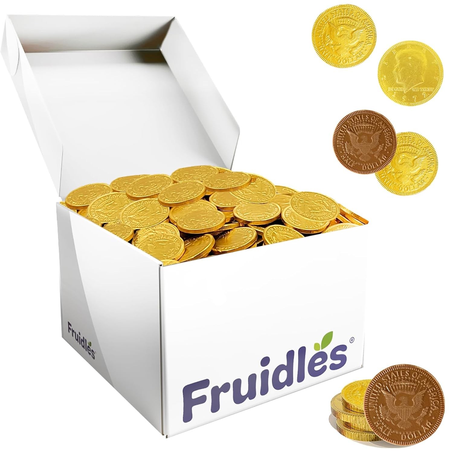 Belgian Milk Chocolate Coins Gold Wrapped Nut Free Chocolate Coin Gift Set
